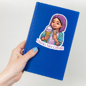 "Bedankt Leuke Cream!" leuke Ice Cream Cones Sticker