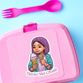 "Bedankt Leuke Cream!" leuke Ice Cream Cones Sticker
