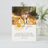 Bedankt leuke leuke waterverf zon verjaardag (Staand voorkant)