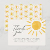 Bedankt leuke leuke waterverf zon verjaardag (Voorkant / Achterkant)