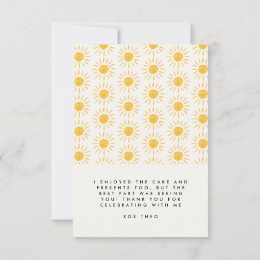 Bedankt leuke leuke waterverf zon verjaardag (Achterkant)