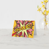 BEDANKT Leuke Moderne Typografie Kaart (Gele Bloem)