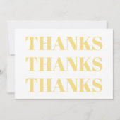 Bedankt, lichte gouden witte elegante moderne kaar (Voorkant)