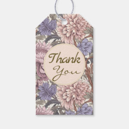 Bedankt lieve bloementuin Paarse Girly Cadeaulabel