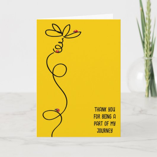 Bedankt lieveheersbeestjes en Daisy Kaart (Voorkant)