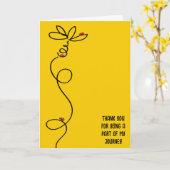 Bedankt lieveheersbeestjes en Daisy Kaart (Gele Bloem)