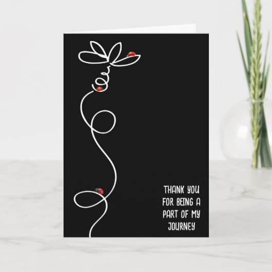 Bedankt lieveheersbeestjes op Doodle Daisy Kaart (Voorkant)