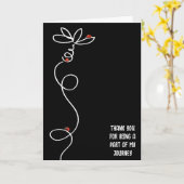 Bedankt lieveheersbeestjes op Doodle Daisy Kaart (Gele Bloem)