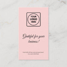 Bedankt Logo | Blush Roze Modern Zakelijk