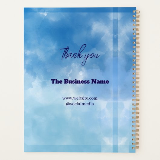 Bedankt & Logo & Tekst personaliseer Planner (Achterkant)