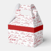 Bedankt - "Love" Red Valentijns's typografie Bedankdoosjes (Achterkant)