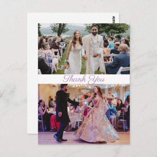 Bedankt Love Simple Briefkaart (Voorkant / Achterkant)