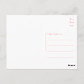 Bedankt Lovebirds Pink & Brown Wedding Love Briefkaart (Achterkant)