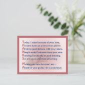 Bedankt, MA (Acrostiek) Briefkaart (Staand voorkant)