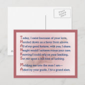 Bedankt, MA (Acrostiek) Briefkaart (Voorkant / Achterkant)