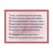 Bedankt, MA (Acrostiek)