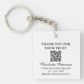 Bedankt Makelaar Sleutelhanger met QR-code (Voorkant)