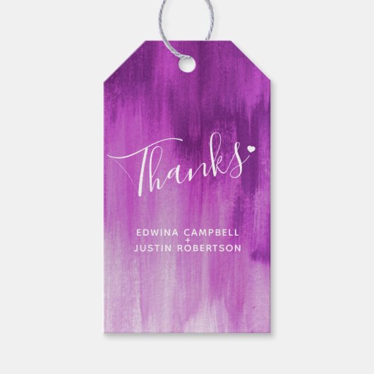 Bedankt maken abstracte kunstbruiloft cadeau label cadeaulabel (Voorkant)