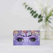 Bedankt Makeup Brow Eyelash Drift Paars Silver Visitekaartje (Staand voorkant)
