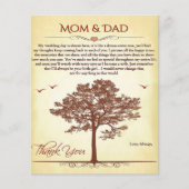 Bedankt mam en pap Gift, moeder/Vaderdag cadeau Flyer (Voorkant)