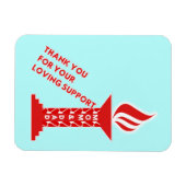 Bedankt, mam en pap, voor je liefdevolle steun magneet (Horizontaal)