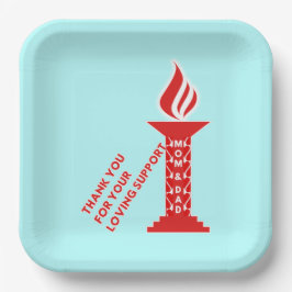 Bedankt, mam en pap, voor je liefdevolle steun papieren bordje