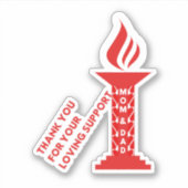 Bedankt, mam en pap, voor je liefdevolle steun sticker (Voorkant)