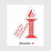 Bedankt, mam en pap, voor je liefdevolle steun sticker (Vel)