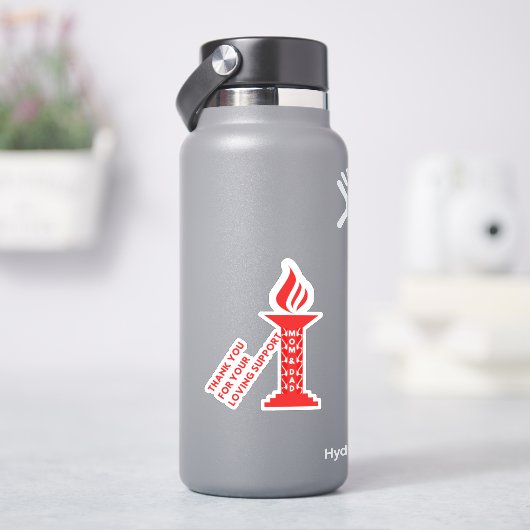 Bedankt, mam en pap, voor je liefdevolle steun sticker (HydroFlask)