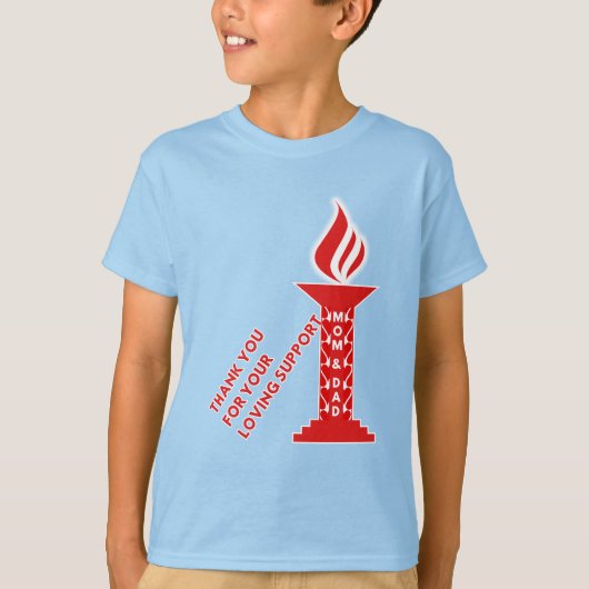 Bedankt, mam en pap, voor je liefdevolle steun t-shirt (Voorkant)