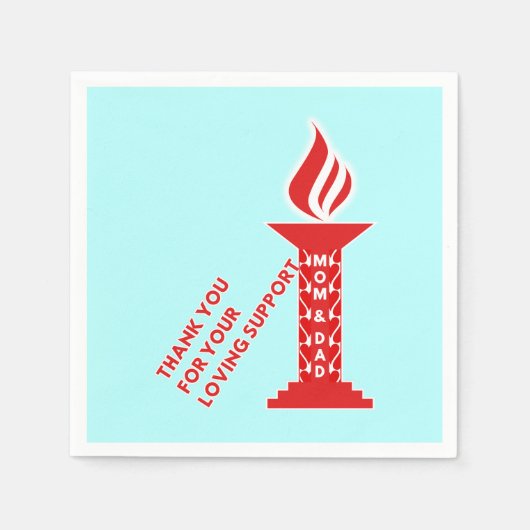 Bedankt, mam en pap, voor je steun servet (Voorkant)