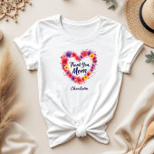 Bedankt mam | Gepersonaliseerde Bloemen Moederdag T-shirt
