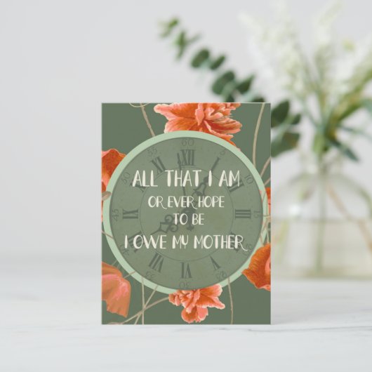 Bedankt mam Gift Kaart (Staand voorkant)