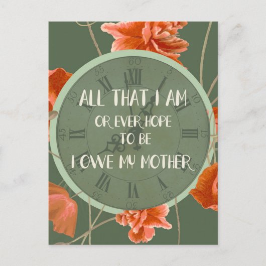 Bedankt mam Gift Kaart (Voorkant)