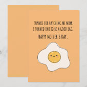 BEDANKT MAM, IK BEN EEN GOED EI  FEESTDAGENKAART (Voorkant / Achterkant)