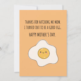 BEDANKT MAM IK BEN EEN GOED EI  FEESTDAGENKAART