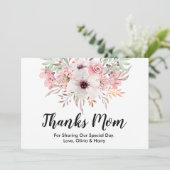 Bedankt Mam Land Floral | Weddenschap Hartelijk da (Staand voorkant)