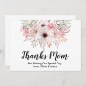 Bedankt Mam Land Floral | Weddenschap Hartelijk da (Voorkant / Achterkant)