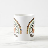 Bedankt Mam Leopard Spots Print Boho Rainbow Koffiemok (Center)