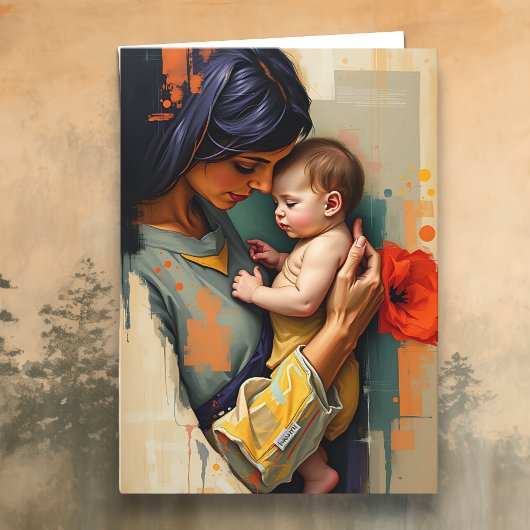 Bedankt mam | Moeder en kind | Moederdag Kaart