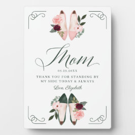 Bedankt Mam staat bij mijn zijdes-heels huwelijk Fotoplaat