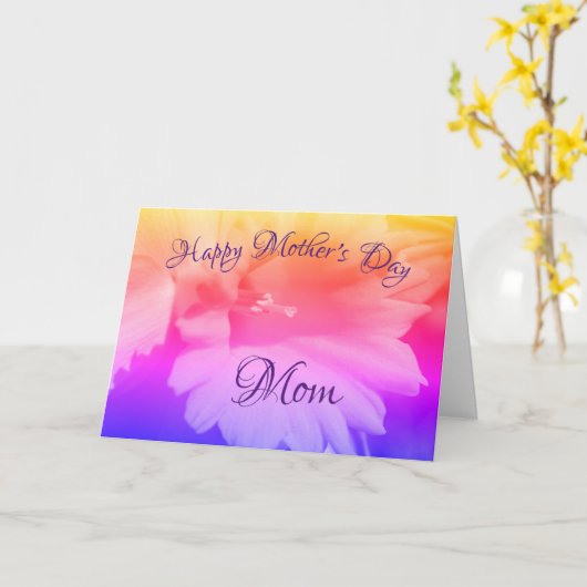 Bedankt mama Daffodil Flower Moederdag Kaart (Gele Bloem)