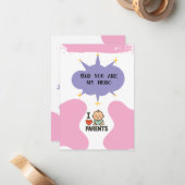 Bedankt, mama en papa – Werelddag van de Ouders Notitiekaartje (Voorkant / Achterkant in situ)