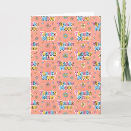 Bedankt mama "Fijne Moederdag" Kaart (Voorkant)
