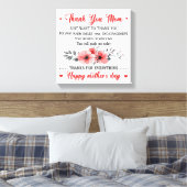 Bedankt mama Happy Moederdag Canvas Afdruk (Insitu (Slaapkamer))