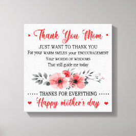 Bedankt mama Happy Moederdag Canvas Afdruk
