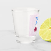 Bedankt mama met anjer voor Moederdag Shot Glas (Links)