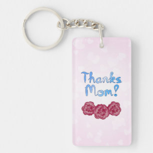 Bedankt mama met anjer voor Moederdag Sleutelhanger