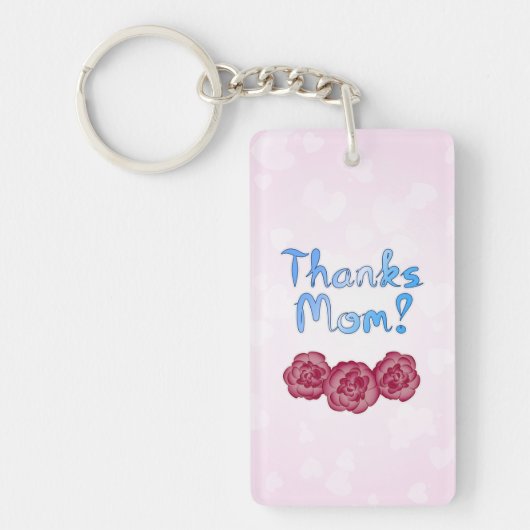 Bedankt mama met anjer voor Moederdag Sleutelhanger (Voorkant)