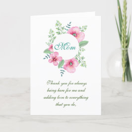 Bedankt mama Moederdag Feestdagen Kaart